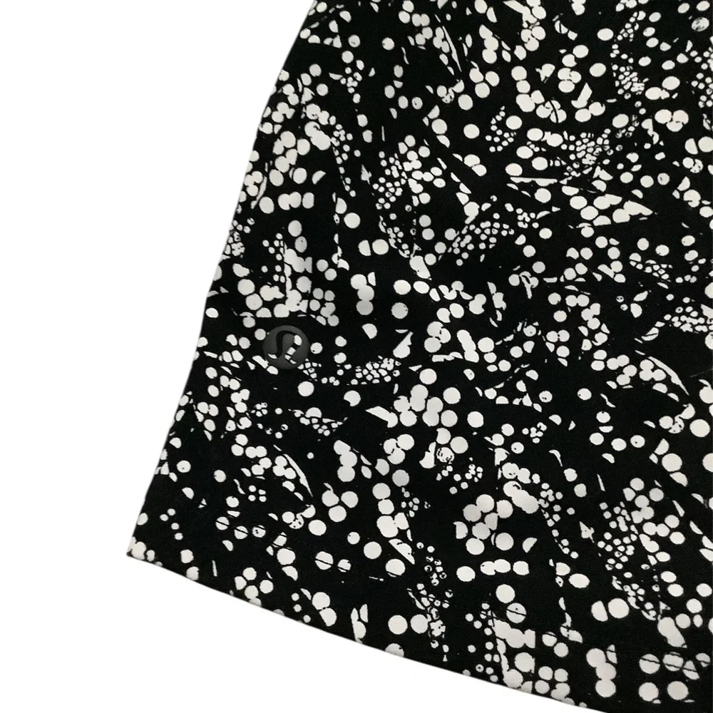 lululemon athletica Black and White Patterned Athletic Shorts